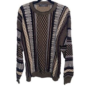 Vintage Protege Collection Sweater Mens Large 3D Knit USA Made 90s Grunge